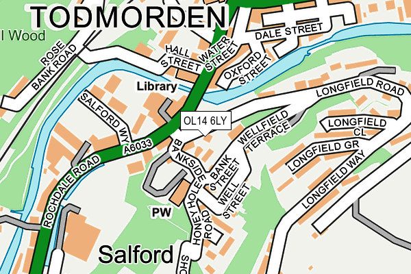 OL14 6LY map - OS OpenMap – Local (Ordnance Survey)