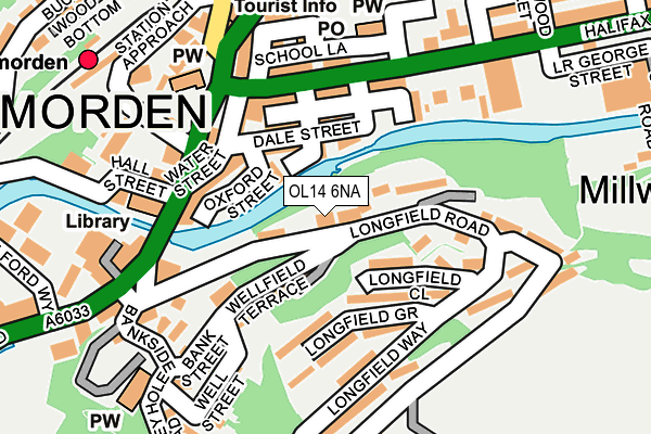 OL14 6NA map - OS OpenMap – Local (Ordnance Survey)