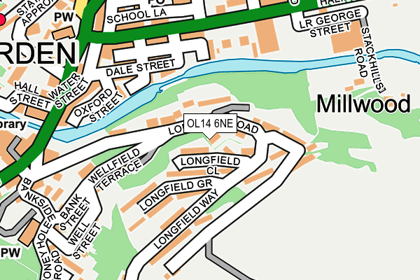 OL14 6NE map - OS OpenMap – Local (Ordnance Survey)