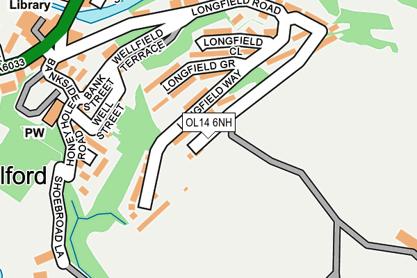 OL14 6NH map - OS OpenMap – Local (Ordnance Survey)