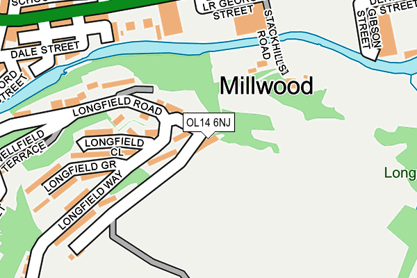 OL14 6NJ map - OS OpenMap – Local (Ordnance Survey)