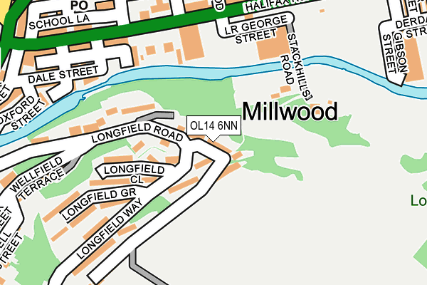 OL14 6NN map - OS OpenMap – Local (Ordnance Survey)