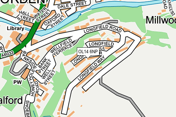 OL14 6NP map - OS OpenMap – Local (Ordnance Survey)