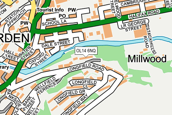 OL14 6NQ map - OS OpenMap – Local (Ordnance Survey)