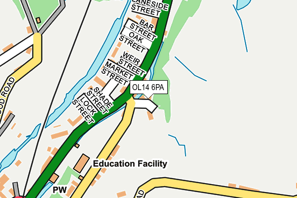 OL14 6PA map - OS OpenMap – Local (Ordnance Survey)