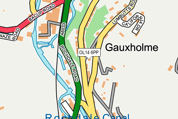 OL14 6PP map - OS OpenMap – Local (Ordnance Survey)