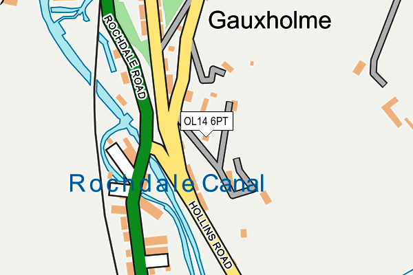 OL14 6PT map - OS OpenMap – Local (Ordnance Survey)