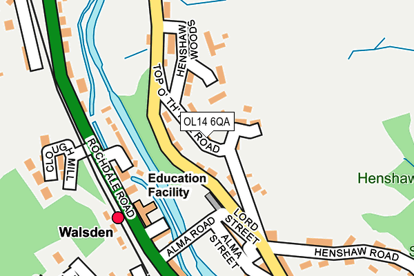 OL14 6QA map - OS OpenMap – Local (Ordnance Survey)