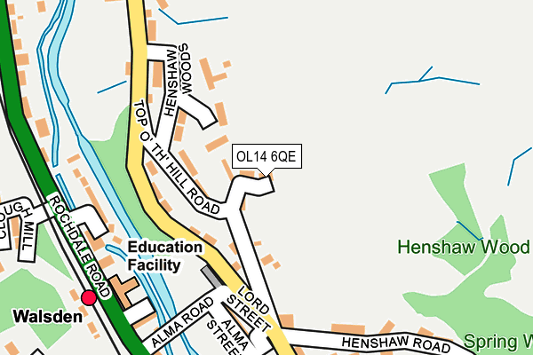 OL14 6QE map - OS OpenMap – Local (Ordnance Survey)