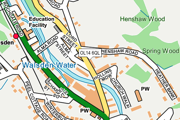 OL14 6QL map - OS OpenMap – Local (Ordnance Survey)