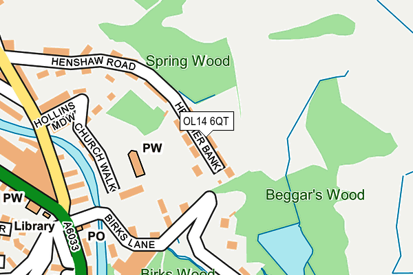OL14 6QT map - OS OpenMap – Local (Ordnance Survey)