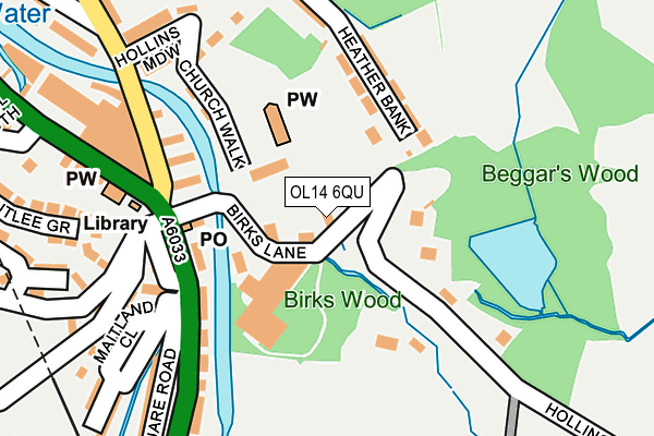 OL14 6QU map - OS OpenMap – Local (Ordnance Survey)