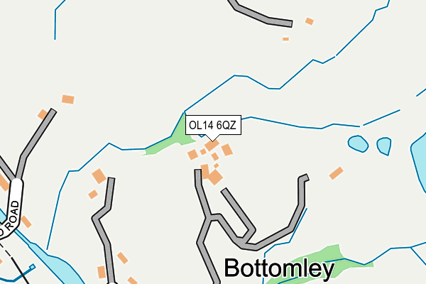 OL14 6QZ map - OS OpenMap – Local (Ordnance Survey)