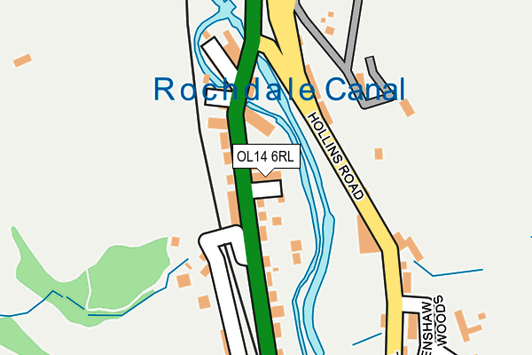 OL14 6RL map - OS OpenMap – Local (Ordnance Survey)