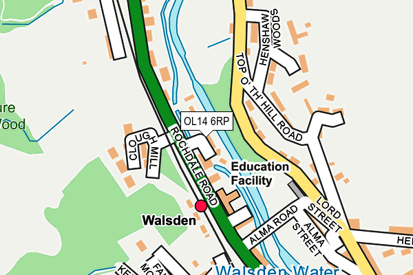 OL14 6RP map - OS OpenMap – Local (Ordnance Survey)