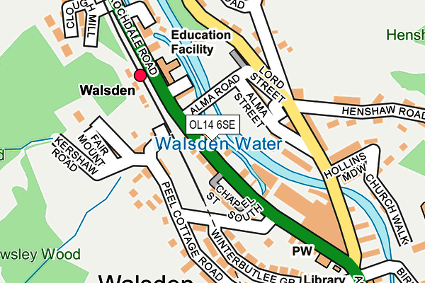 OL14 6SE map - OS OpenMap – Local (Ordnance Survey)