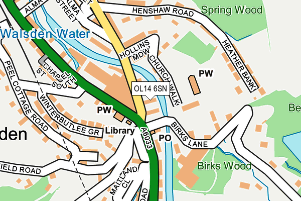 OL14 6SN map - OS OpenMap – Local (Ordnance Survey)