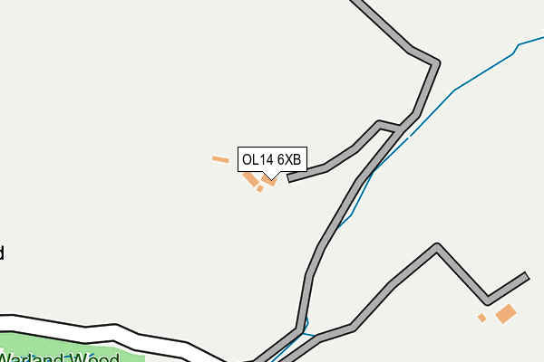 OL14 6XB map - OS OpenMap – Local (Ordnance Survey)