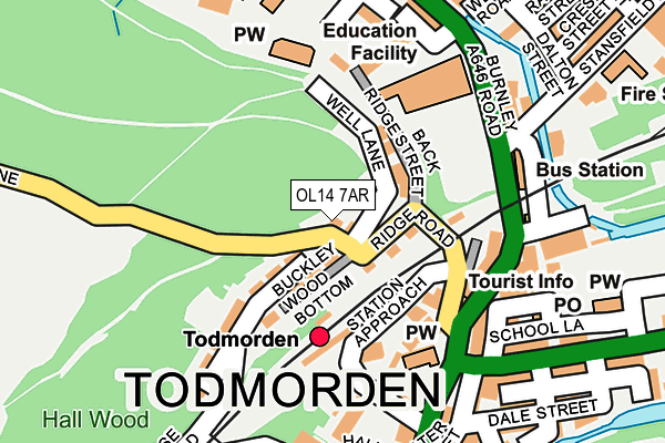 OL14 7AR map - OS OpenMap – Local (Ordnance Survey)