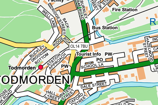 OL14 7BU map - OS OpenMap – Local (Ordnance Survey)