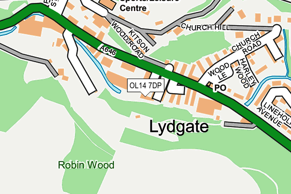 OL14 7DP map - OS OpenMap – Local (Ordnance Survey)