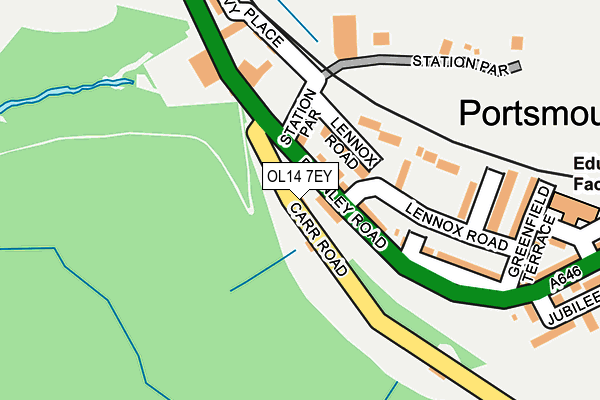 OL14 7EY map - OS OpenMap – Local (Ordnance Survey)