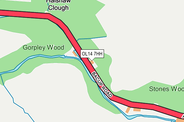OL14 7HH map - OS OpenMap – Local (Ordnance Survey)