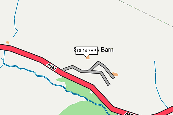 OL14 7HP map - OS OpenMap – Local (Ordnance Survey)