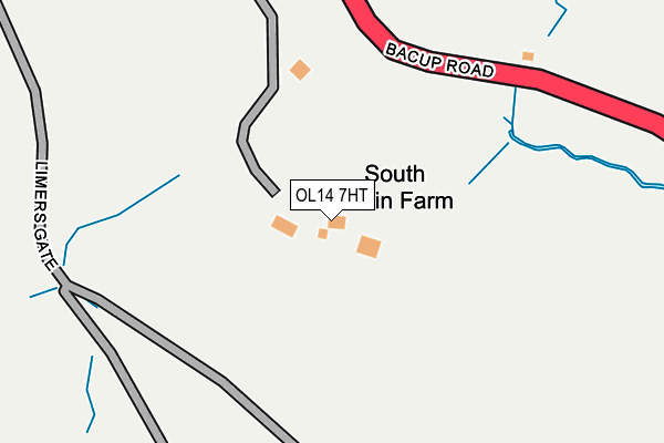 OL14 7HT map - OS OpenMap – Local (Ordnance Survey)