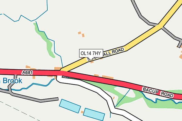 OL14 7HY map - OS OpenMap – Local (Ordnance Survey)