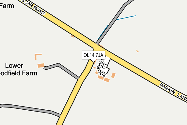OL14 7JA map - OS OpenMap – Local (Ordnance Survey)