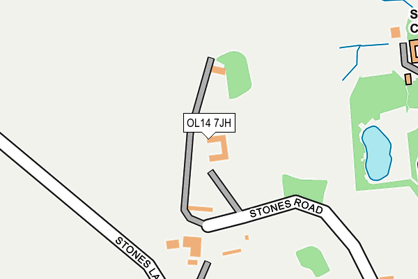 OL14 7JH map - OS OpenMap – Local (Ordnance Survey)