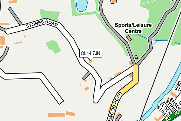 OL14 7JN map - OS OpenMap – Local (Ordnance Survey)