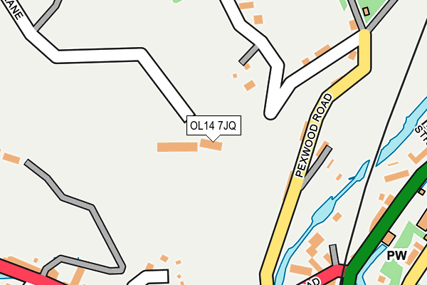 OL14 7JQ map - OS OpenMap – Local (Ordnance Survey)