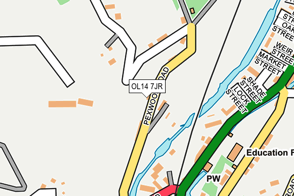 OL14 7JR map - OS OpenMap – Local (Ordnance Survey)