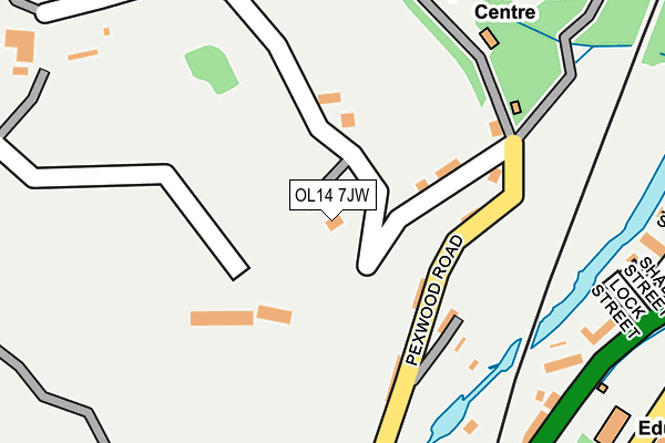 OL14 7JW map - OS OpenMap – Local (Ordnance Survey)