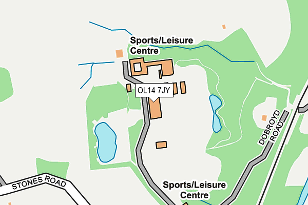 OL14 7JY map - OS OpenMap – Local (Ordnance Survey)