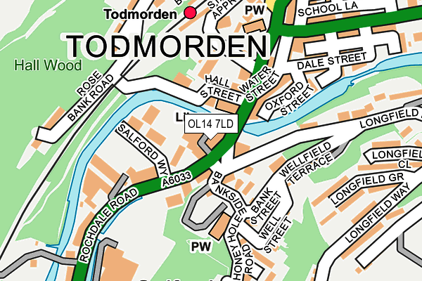 Map of TONY'S PIZZAS AND KEBABS (TODMORDEN) LTD at local scale