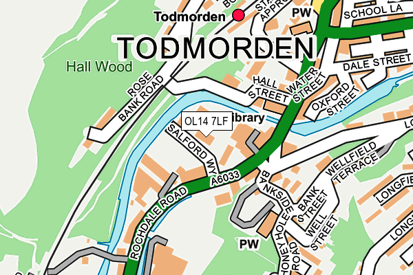 OL14 7LF map - OS OpenMap – Local (Ordnance Survey)