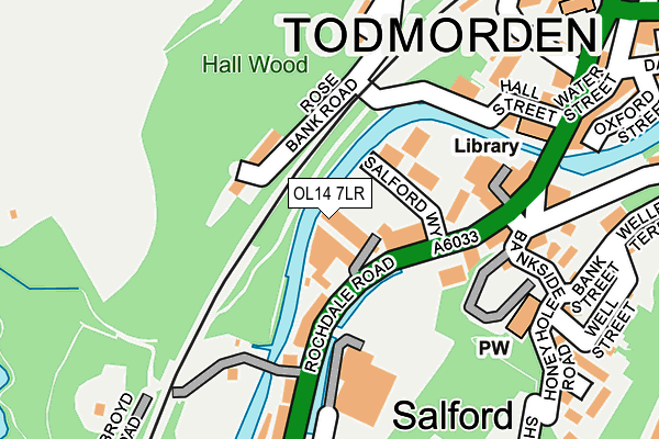 OL14 7LR map - OS OpenMap – Local (Ordnance Survey)