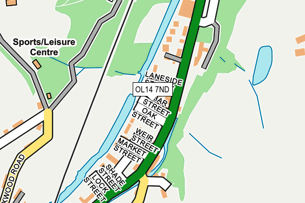 OL14 7ND map - OS OpenMap – Local (Ordnance Survey)
