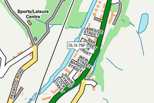 OL14 7NF map - OS OpenMap – Local (Ordnance Survey)