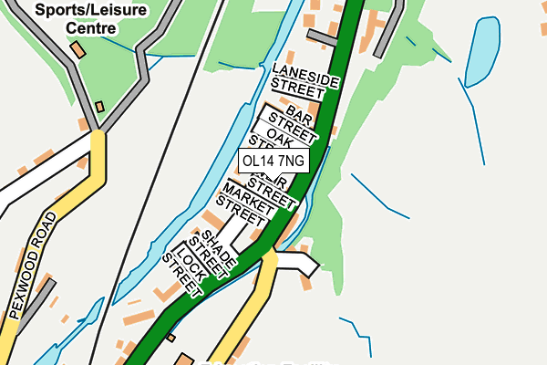 OL14 7NG map - OS OpenMap – Local (Ordnance Survey)