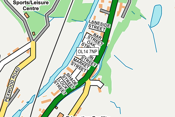 OL14 7NP map - OS OpenMap – Local (Ordnance Survey)