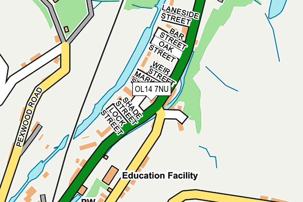 OL14 7NU map - OS OpenMap – Local (Ordnance Survey)