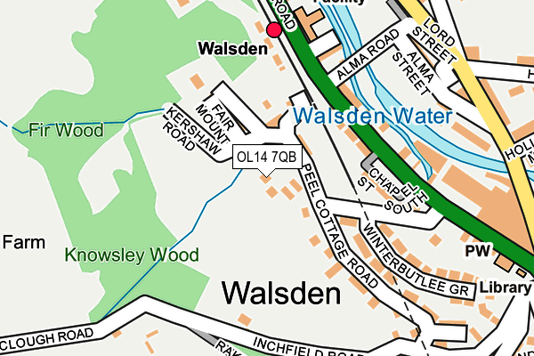 OL14 7QB map - OS OpenMap – Local (Ordnance Survey)