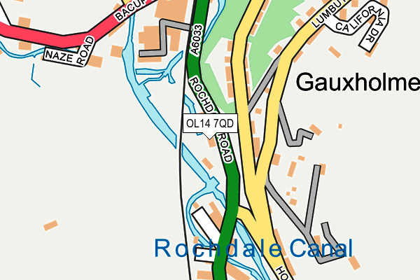OL14 7QD map - OS OpenMap – Local (Ordnance Survey)