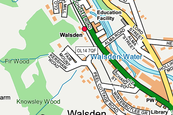 OL14 7QF map - OS OpenMap – Local (Ordnance Survey)