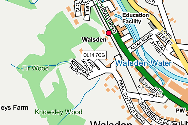 OL14 7QG map - OS OpenMap – Local (Ordnance Survey)