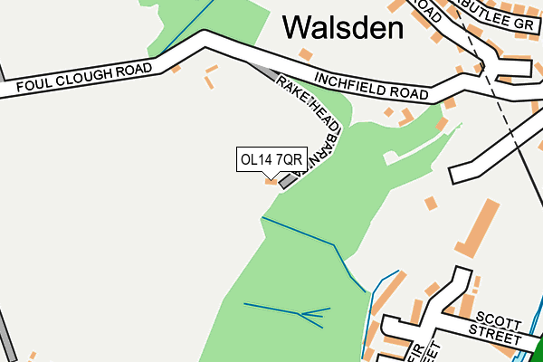 OL14 7QR map - OS OpenMap – Local (Ordnance Survey)